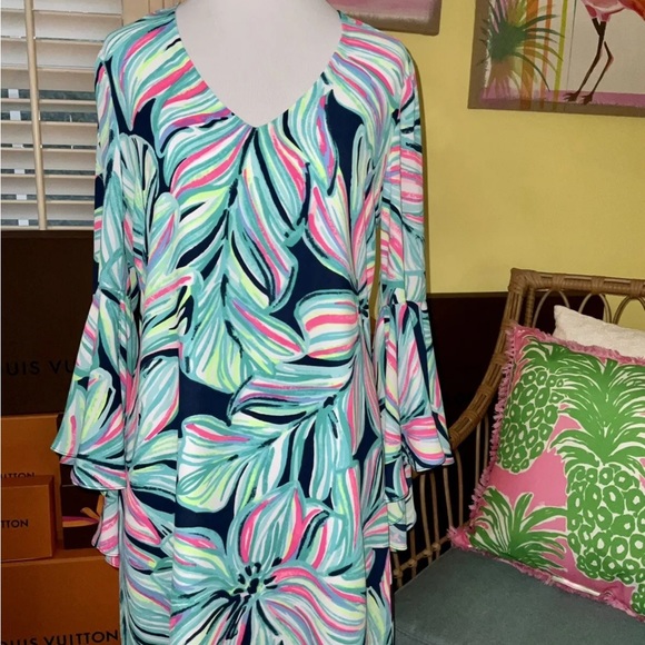 Lilly Pulitzer NWT Rosalia Dress High Tide Dancing Lady $198 Size 0 - Picture 10 of 15